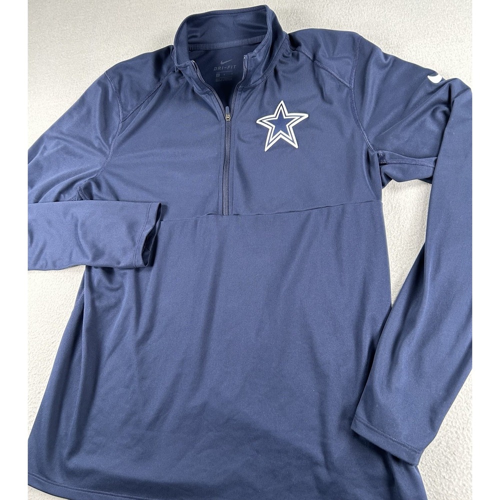 Nike Dallas Cowboys Dri-Fit Quarter Zip Pullover Sweater LARGE